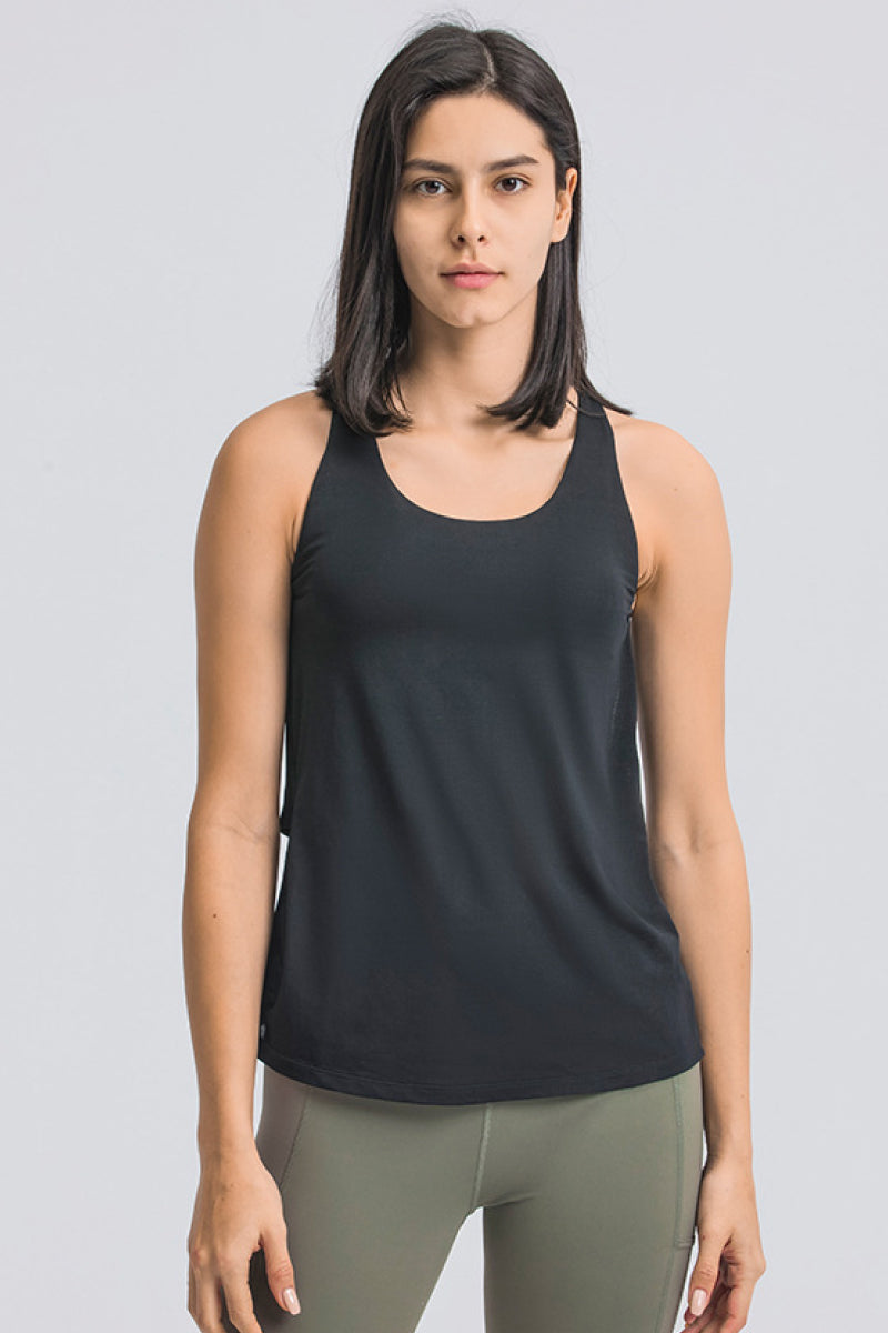 Cross Sports Bra Wrap Tank Top