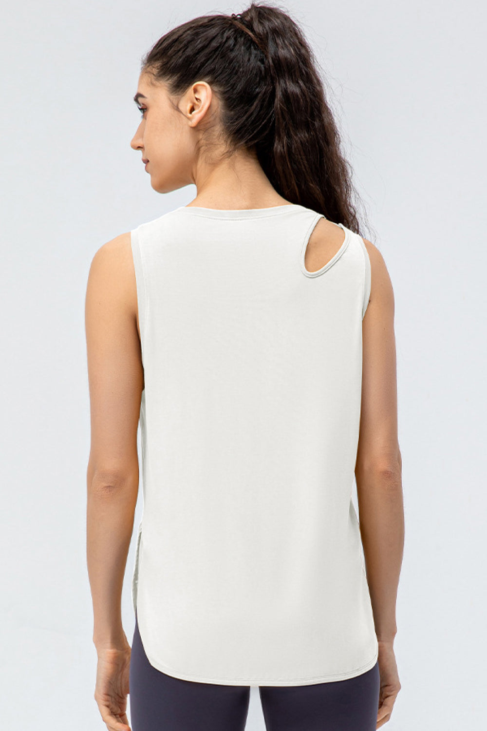 Cutout Side Slit Athletic Tank