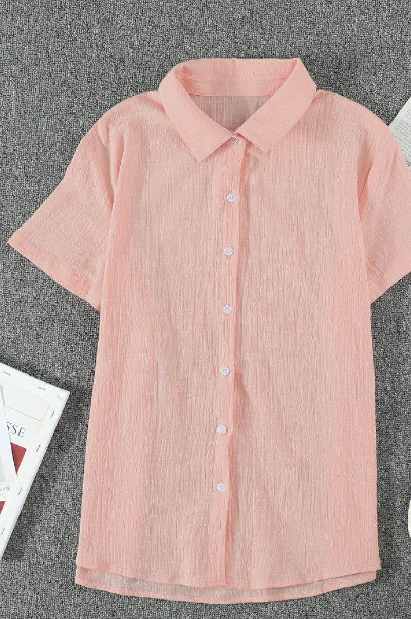 Textured Button Down Top