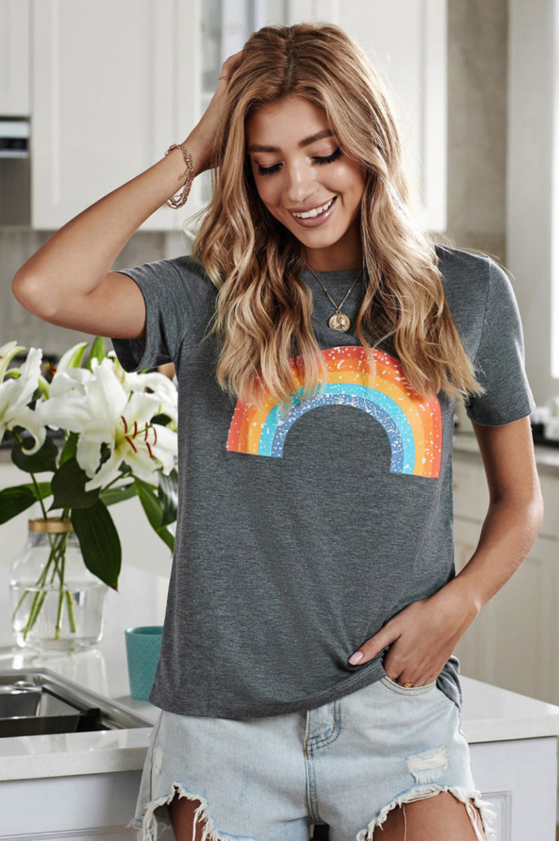 Pot Of Gold Heathered Rainbow Tee