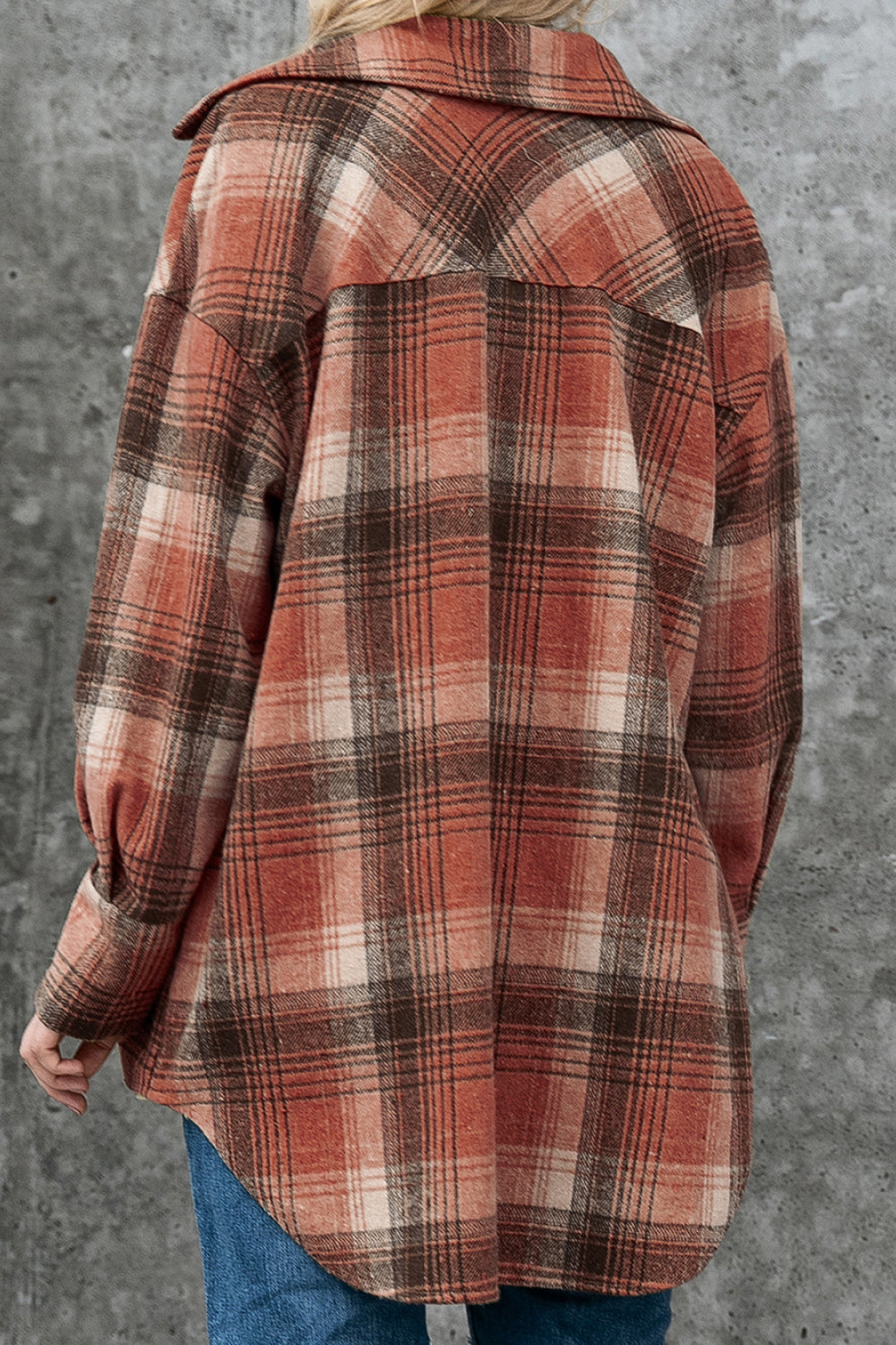 Plaid Single Breasted Shirt Jacket