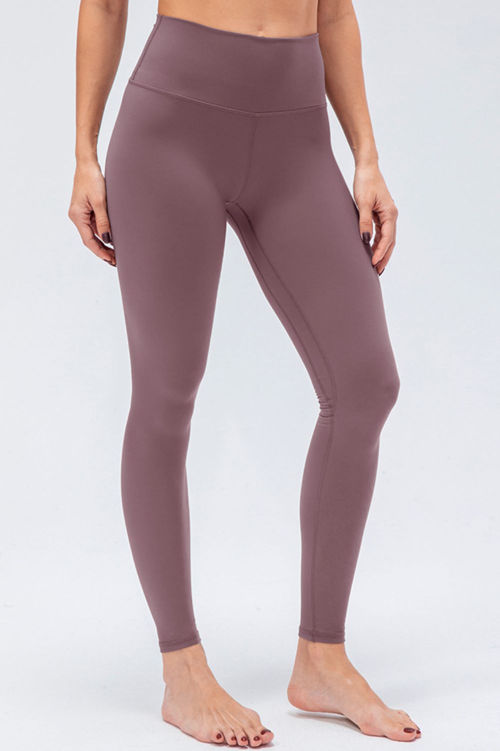 Elastic Waistband Ankle-Length Yoga Leggings