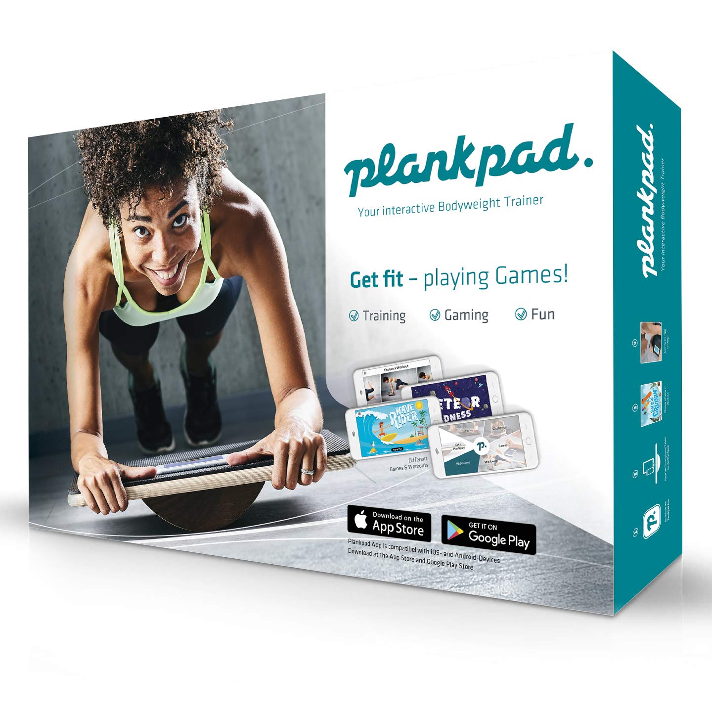 Plankpad - Balance Board & Bodyweight Fitness Trainer with Training App