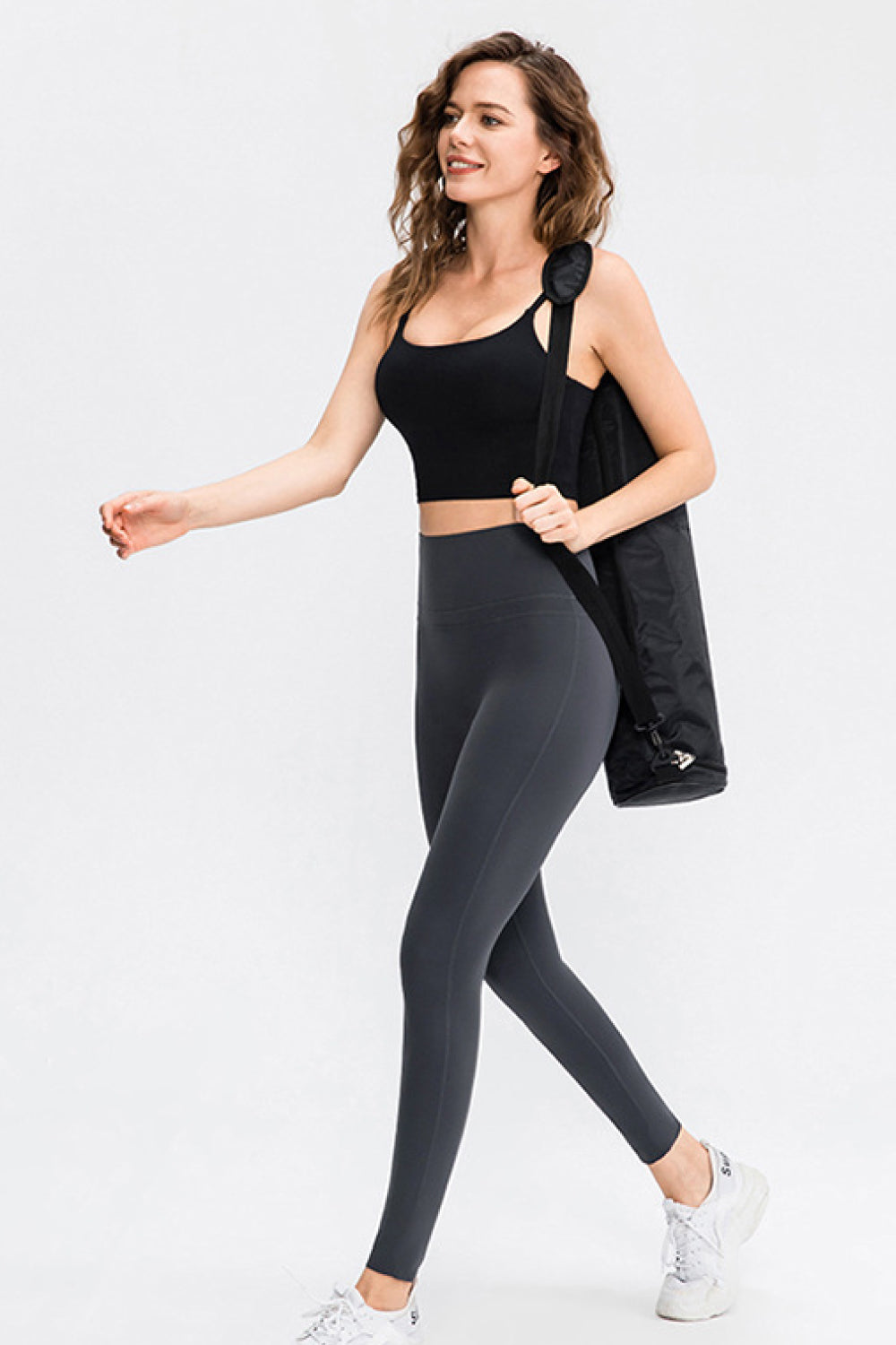 Exposed Seam High Waist Ankle-Length Yoga Leggings