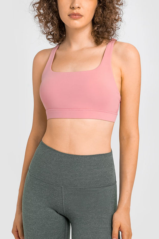 Crisscross Square Neck Sports Bra