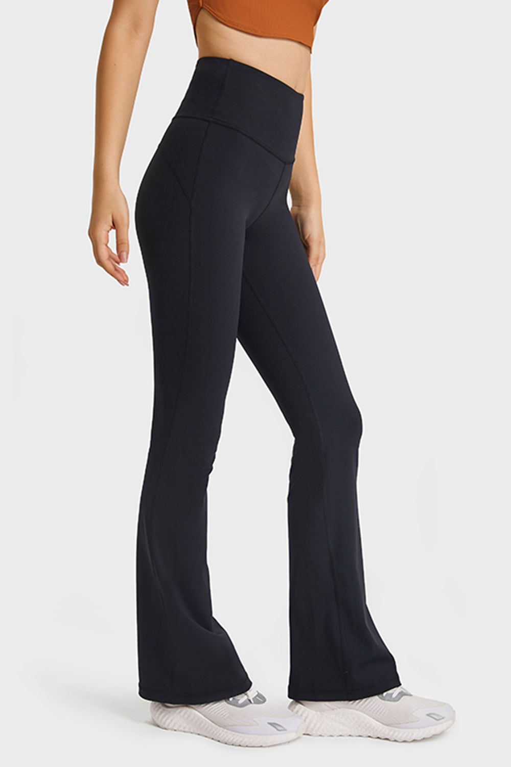 Elastic Waist Flare Yoga Pants