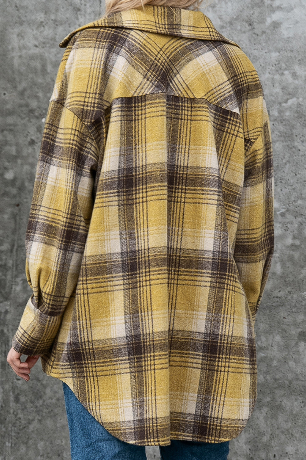 Plaid Single Breasted Shirt Jacket