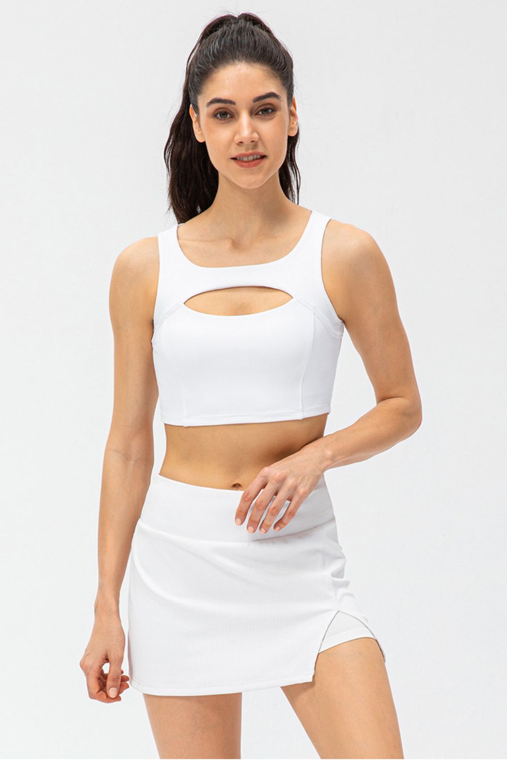 Cutout Detail Sports Bra