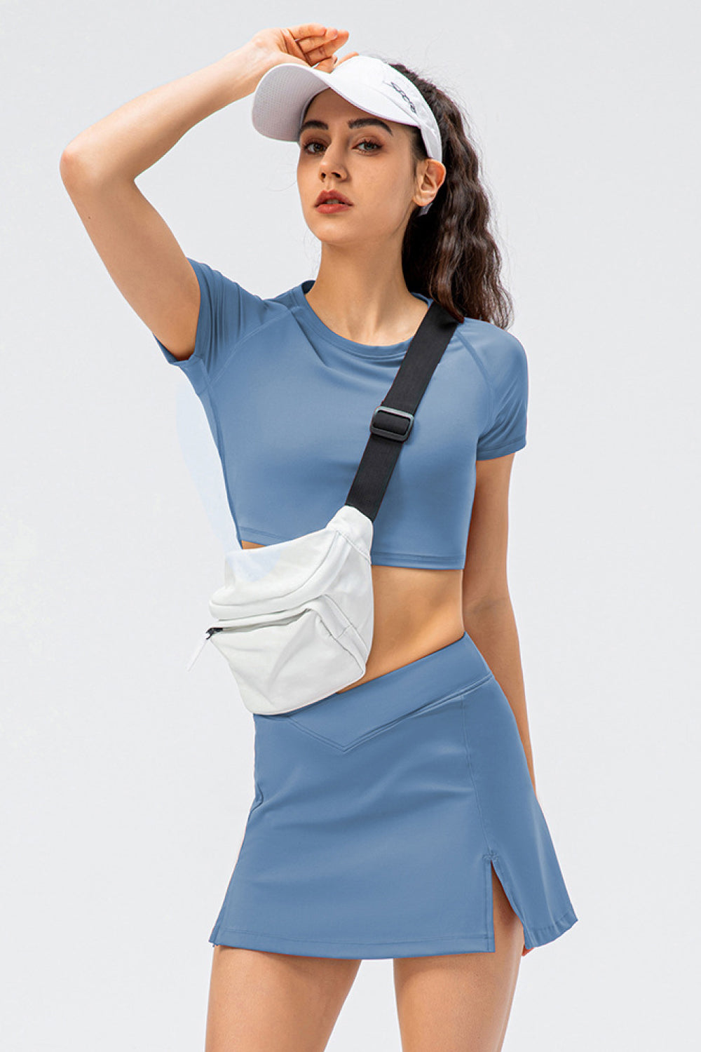 Cropped Raglan Sleeve Yoga Top