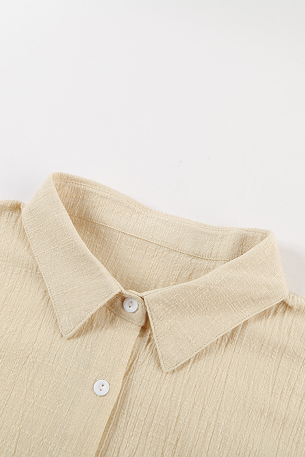 Cap-Sleeve Button Down Shirt