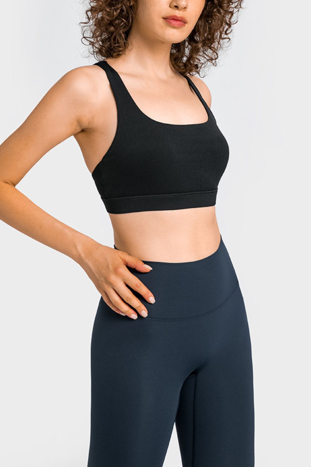 Crisscross Square Neck Sports Bra