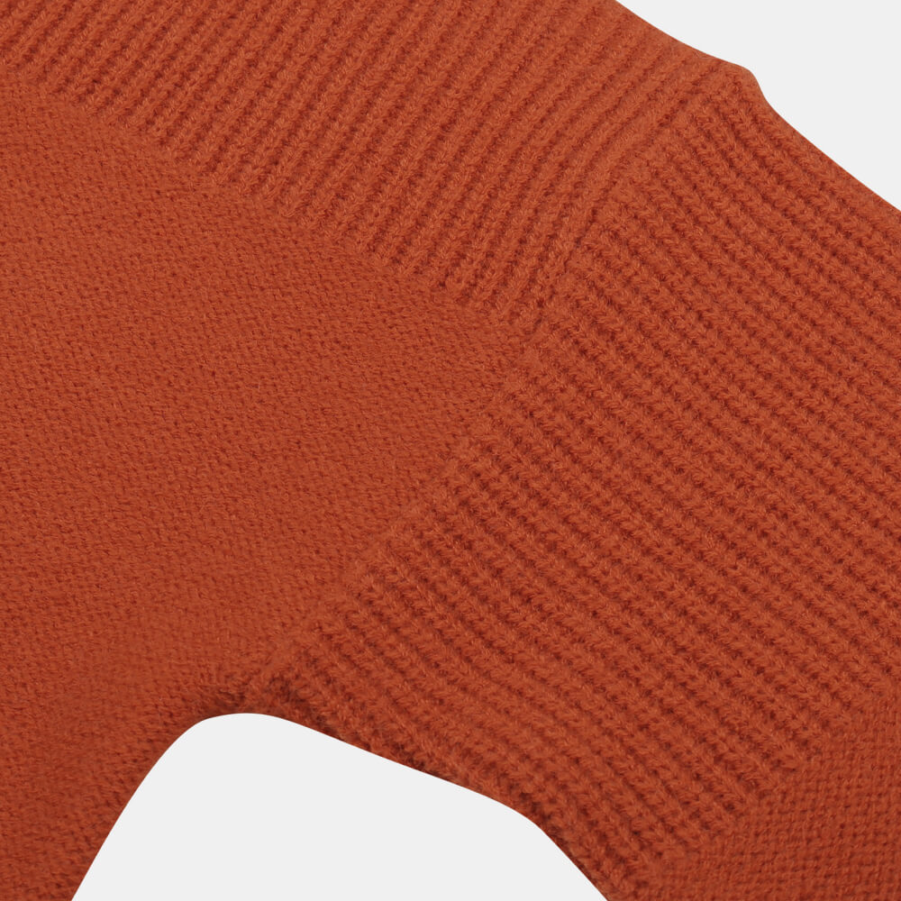 Mock Neck Ribbed Detail Sweater