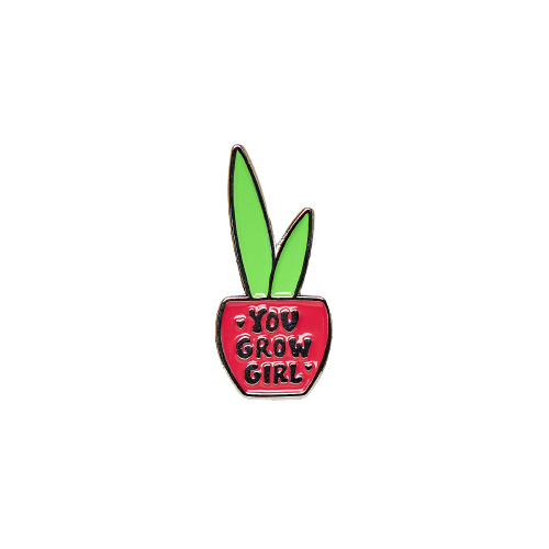 "You Grow Girl" Sansevieria Enamel Pin