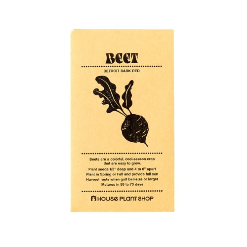 Beet 'Detroit Dark Red' Seed Packet