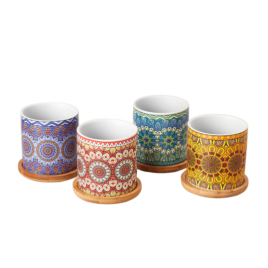 Small Bohemian Planter Set of 4