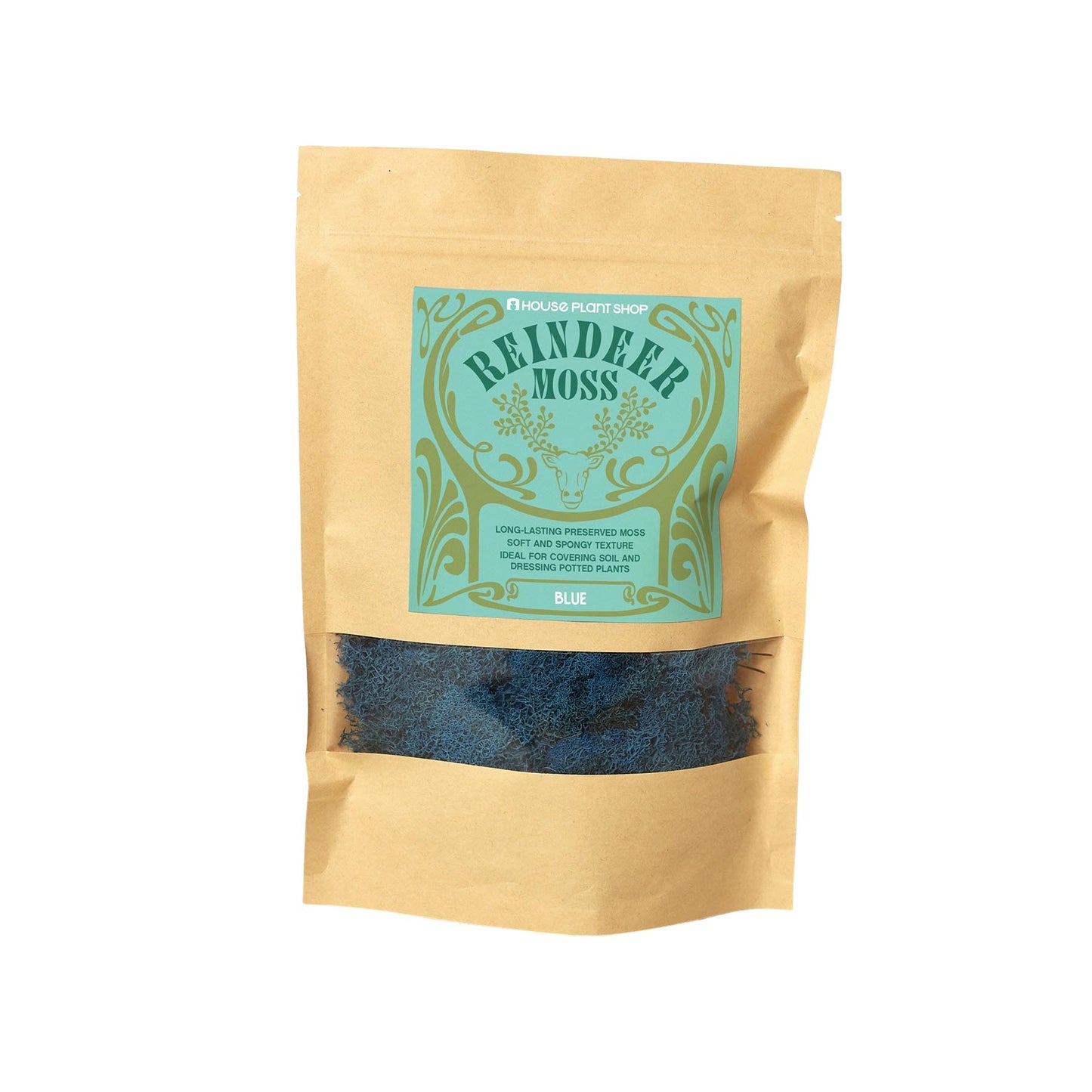 Preserved Reindeer Moss - Blue - 6 oz