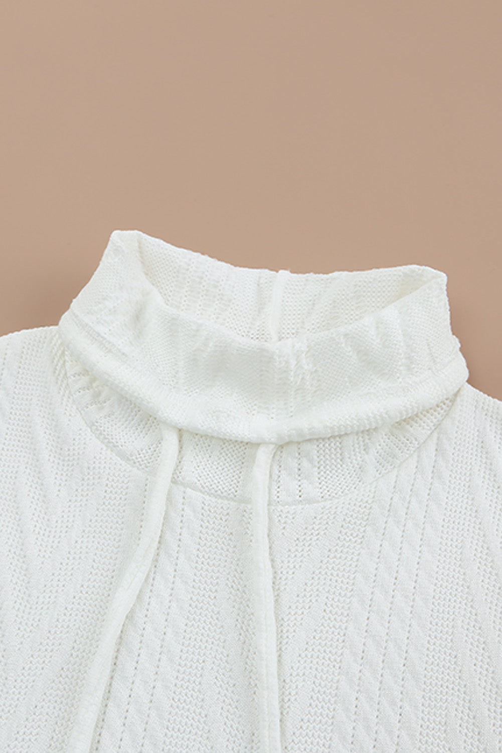 Textured Drawstring Sweatshirt with Kangaroo Pocket