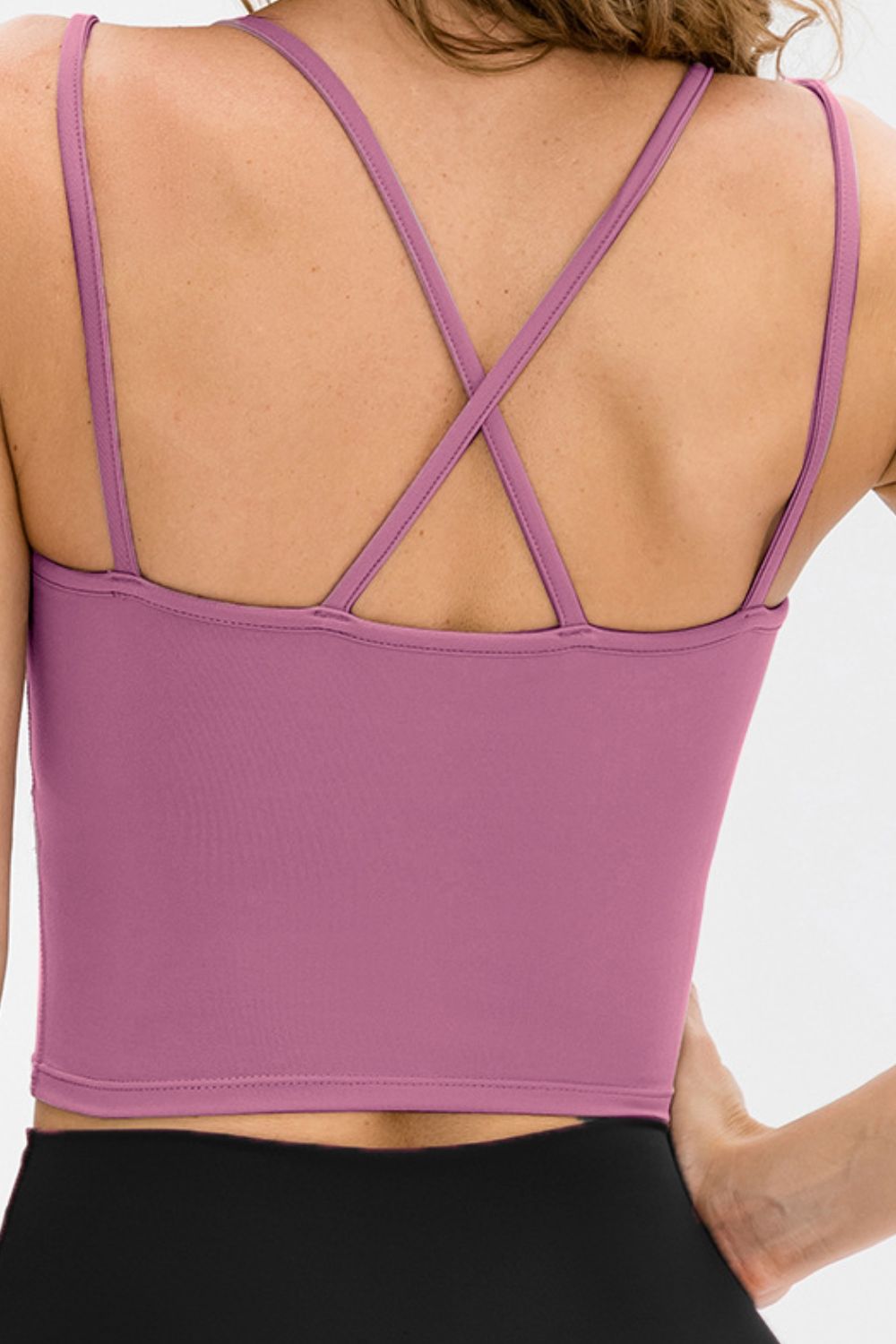 Double-Strap Cropped Yoga Cami