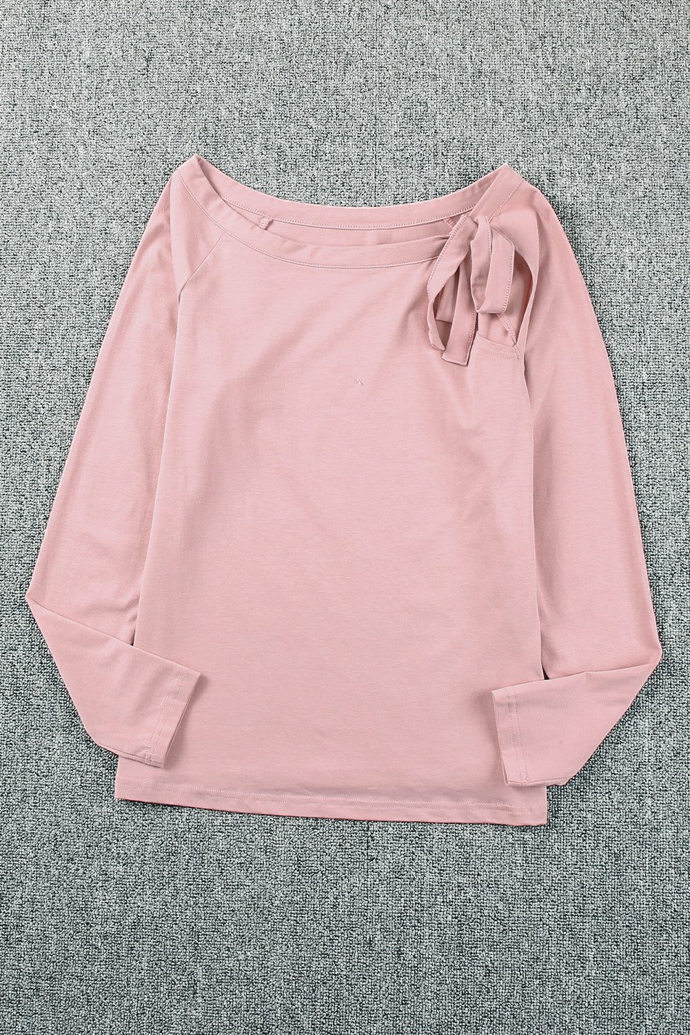 Tied Cutout Raglan Sleeve Top