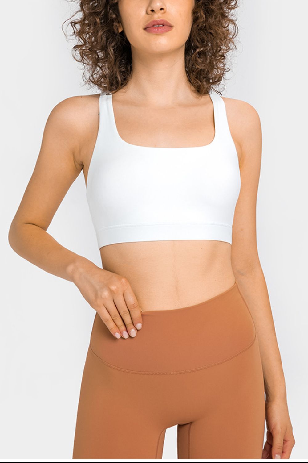 Crisscross Square Neck Sports Bra