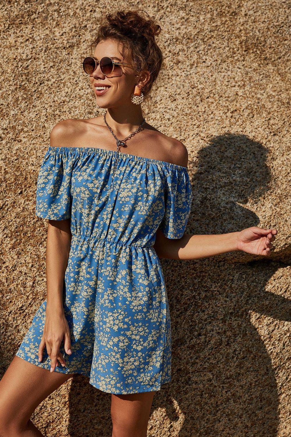 Floral Off-Shoulder Romper