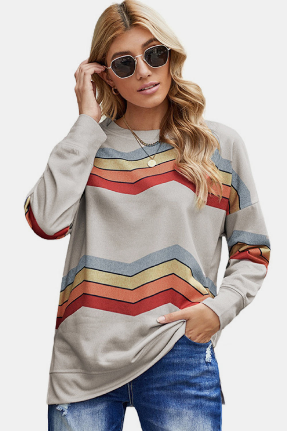 Zig Zag Long Sleeve Tee