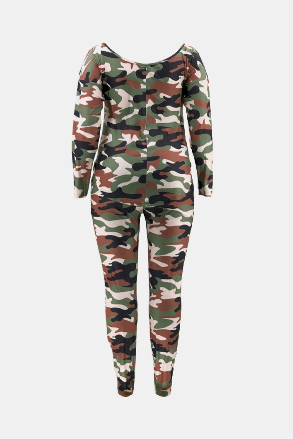 Plus Size Camouflage Top and Leggings Set