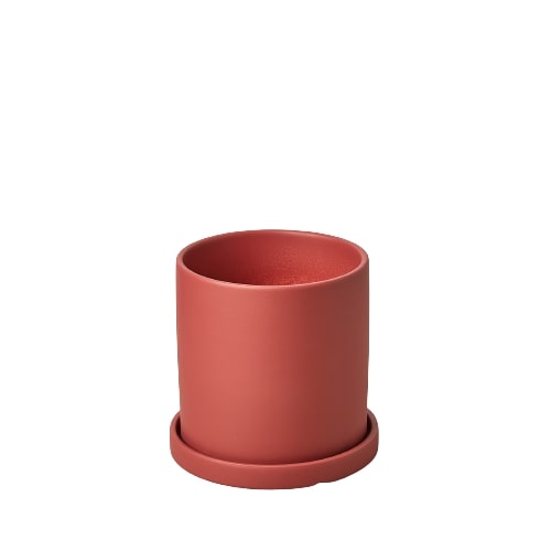 Matte Finish Cylinder Pot - 5.5 Inch