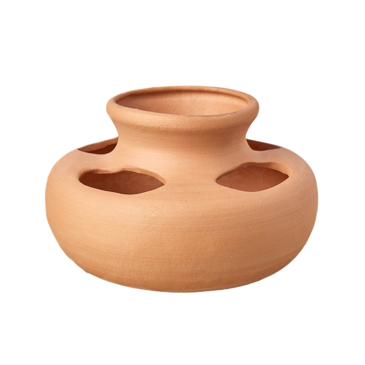 Multi Holes Large Terra Cotta Planter - 8 Inch